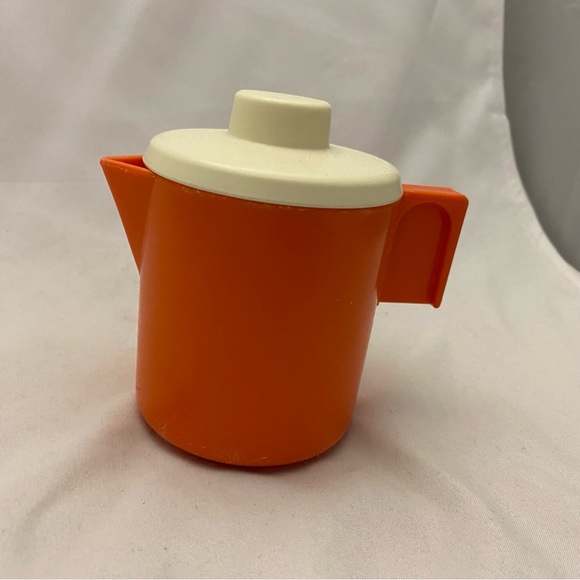 1987 Fisher Price Fun With Food Orange Pitcher with Lid Vintage Play Kitchen - Picture 5 of 11